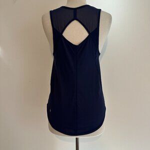 Lululemon Tank Top Women's Medium? Navy Blue Mesh Panels Athletic Yoga Gym